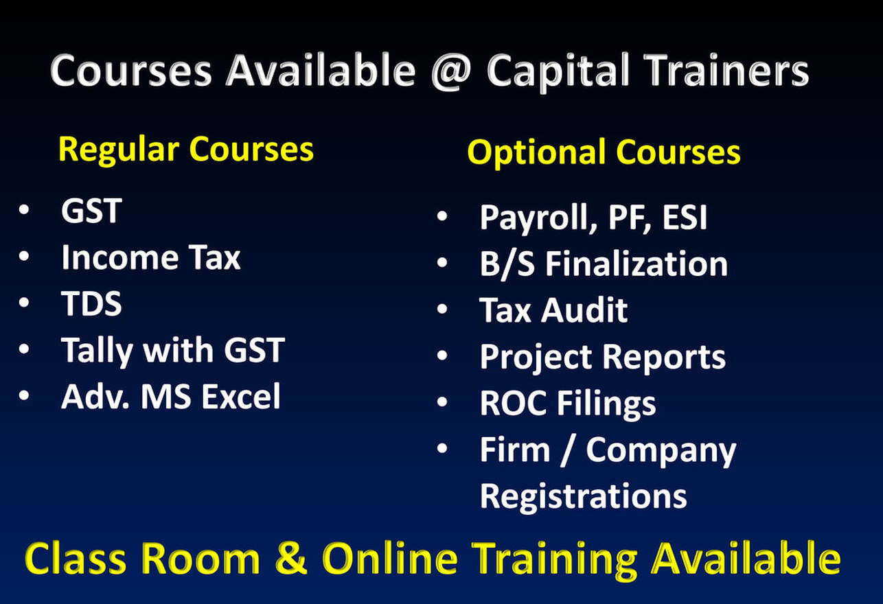 Courses Available @ Capital Trainers