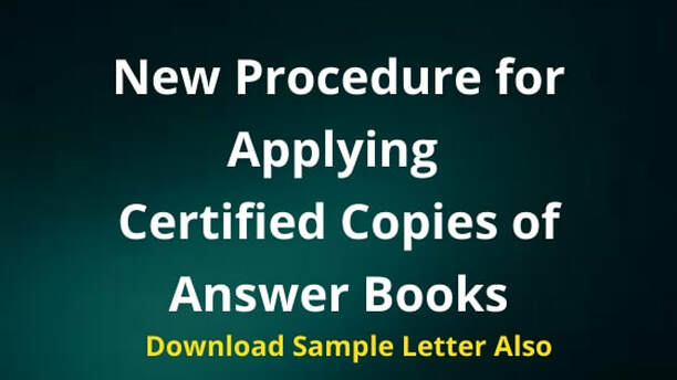 procedure for applying certified copies of answer books
