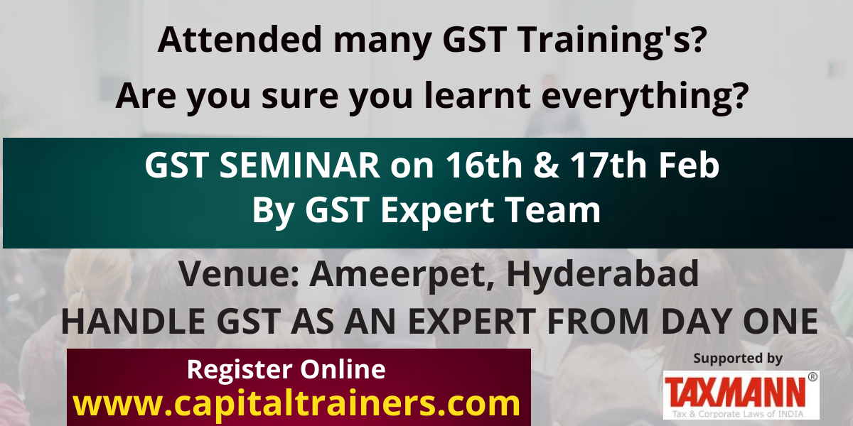 GST Seminar Hyderabad
