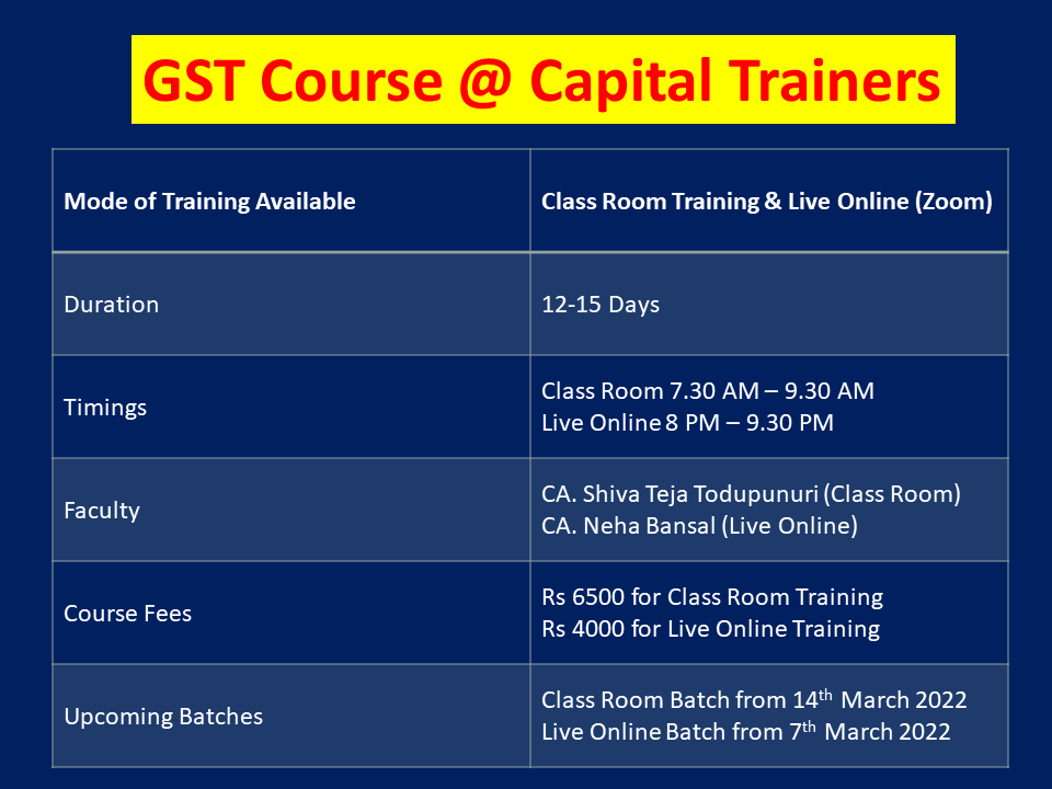 gst practitioner course in hyderabad