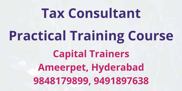 tax consultant training in hyderabad